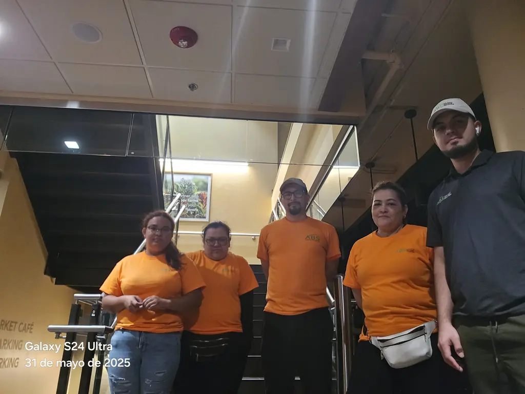 The G'Owns team during an overnight commercial cleaning shift