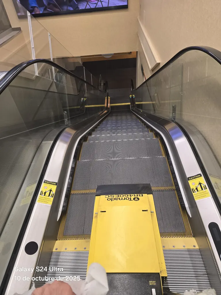 Escalator serviced overnight while the unit was shut down