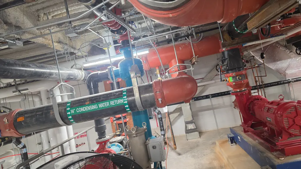 Pump room cleaned and ready for inspection on a new build
